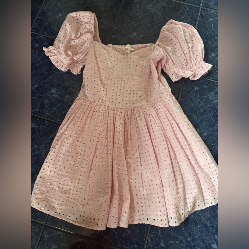 NWT LoveShackFancy Altima dress lotus pink size P